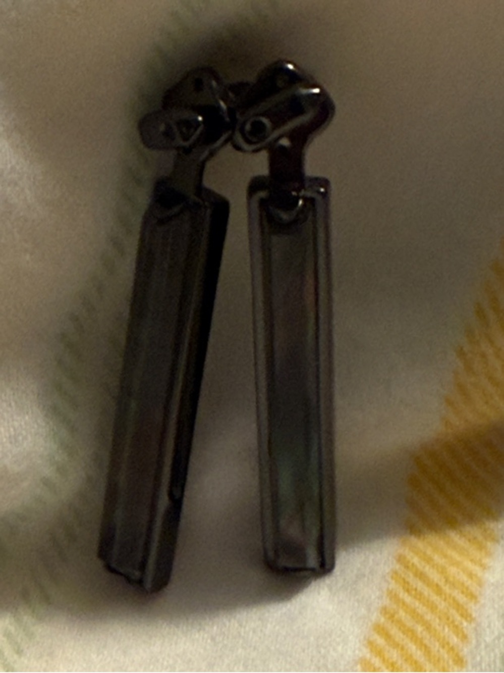 Kendra Scott Black Iridescent Bar Drop Earrings